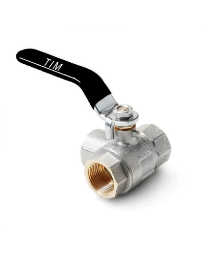 Кран шаровой ТРЕХХОДОВОЙ, тип Т, (длиный рычаг) никелированная 1 г/г/г(2/16), TIM