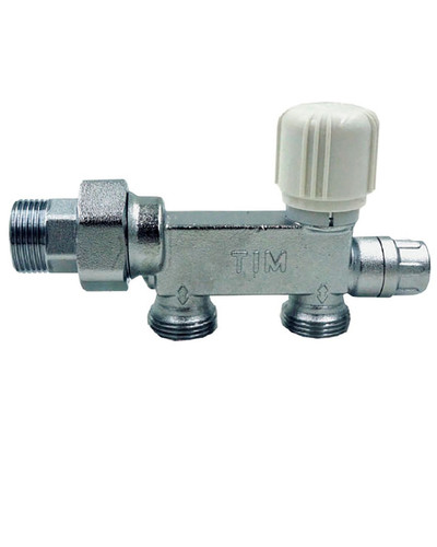 Терморегулирующий узел для прямого нижнего подключения для однотрубных систем 
с центральным подключением к отопительному прибору. Установливается терм.  размеромM30*1.5. Размер подключения к радиатору: 1/2 Укомплектуется с трубкой M331-10-45(1/25), TIM