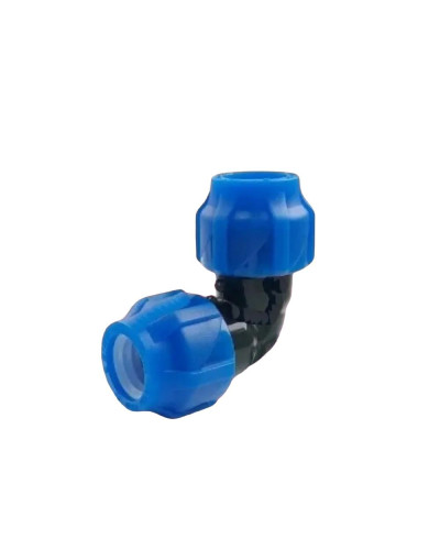 Отвод ПНД компрессионный присоединительный 25x25 VALFEX (комплект 4 шт), Valfex