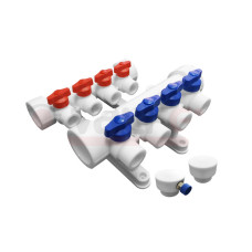 Коллекторная группа 32х20 на 4 выхода (3/1) (Valfex) БЕЛАЯ "ВАЛФ-РУС"