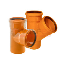 Тройник 45° 160-160 РЫЖИЙ нар.канализ.(5) VALFEX