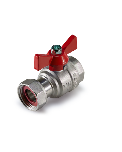 Кран шаровой с накидной гайкой (красн+син)(пара) 1(1/18), TIM