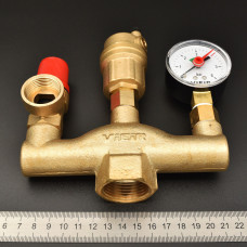 Группа безопасности для котла  ЛАТУНЬ"ViEiR" (20/1шт) 3BAR