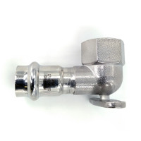 Уголок с переходом на внутреннюю резьбу и креплением 22×3/4"  "VER-PRO" (30/3шт)