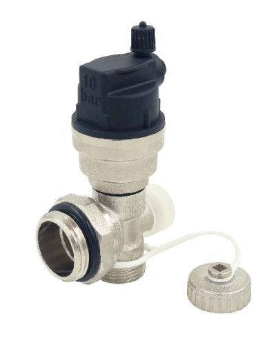 Регулируемый концевой фитинг с дренажным вентилем, ручной воздухоотводчик 1(1/60), TIM