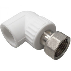 Угольник с накидной гайкой 25х1" (140/20) (Valfex) БЕЛЫЙ