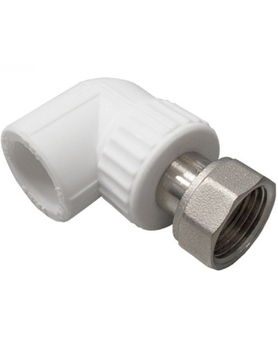 Угольник с накидной гайкой 25х1 (140/20) (Valfex) БЕЛЫЙ, Valfex