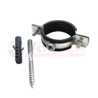 Хомут (РМ) оцинк.с резин. уплотнением VALFEX 3/4" (26-30) (в компл. шпилька М8*80 и дюбель) (120)