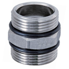 Ниппель  с уплотнительным кольцом 1/2" ш * 3/4" ш, никелированный(10/250)