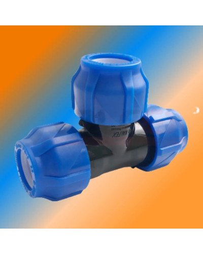 Тройник ПНД компрессионный 32-32-32 (30/6) VALFEX, Valfex
