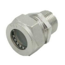 Муфта труба-нар. Резьба (никелированная) 20*1