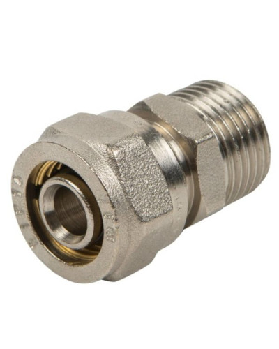 Муфта труба-нар. резьба (никелированная) 25*3/4(5/50), TIM