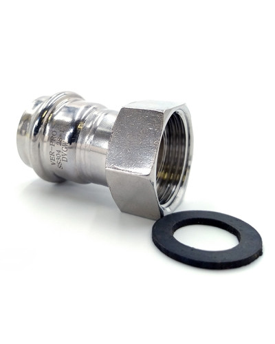 Пресс-фитинг из нержавеющей стали с накидной гайкой 42mm*11/2(4/24), TIM