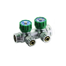 Коллектор регулиру. с евроконусами 3/4-16-2 вых."VER-PRO"(25/1шт)