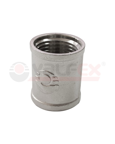 Муфта НИКЕЛИРОВАННАЯ соединительная VALFEX ВР-ВР 3/4 (110/10), Valfex