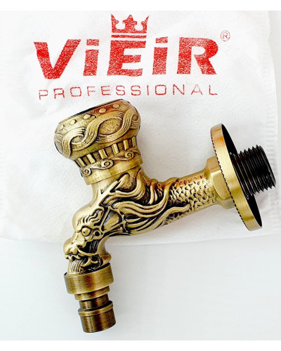 Кран с носиком ретро (короткий) декор/бронза ViEiR (50/1шт), VIEIR