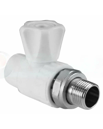 Вентиль радиаторный прямой 20х1/2 (100/10) (Valfex) БЕЛЫЙ, Valfex