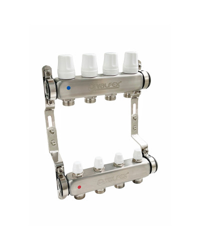 Блок колл. НЕРЖ с ручн. регулир. клап. 1х10 вых Евроконус 3/4 VALFEX (2) К, Valfex