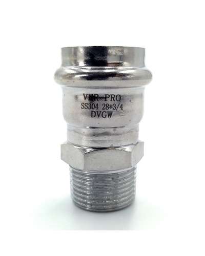 VPSM184 Соед. пря. на наруж 18х3/4ш НЕРЖ.(70/5), VIEIR