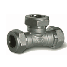 Тройник труба - труба - труба (никелированный) 20*20*20(5/30)