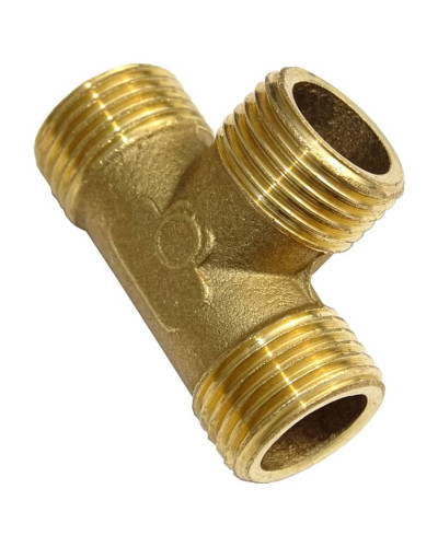 Тройник никелированная 3/4M*3/4F*3/4M(5/40), TIM