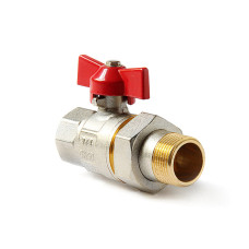 Кран шаровой с американкой 1" НИКЕЛЬ"ViEiR"(48/6шт)