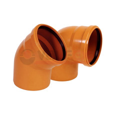 Отвод 15° 110мм РЫЖИЙ нар.канализ.(60) VALFEX