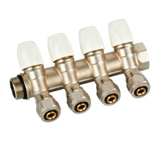 Кол.с регулир. вентилями и цан.1"х16-4 "ViEiR" (12/3шт)