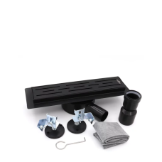 Поворотный душевой трап с сухим затвором, черный - 600 мм (4шт)