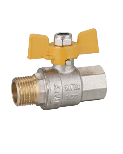 Кран газовый 1/2  г. х ш. (бабочка) ViEiR(112/14шт), VIEIR