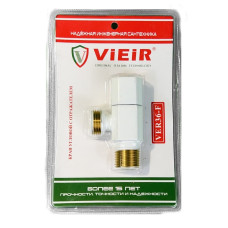 Кран угловой с отражателем1/2"x1/2" БЕЛЫЙ"ViEiR" (120/1шт)