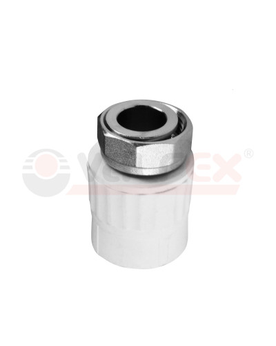 Муфта с накидной гайкой 32x1 1/4 (60/15) (Valfex) БЕЛАЯ ВАЛФ-РУС, Valfex
