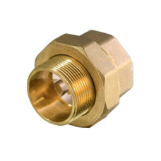 Муфта американка для прямого соединения с плоской прокладкой  никелированная  11/4"г/ш(4/24)