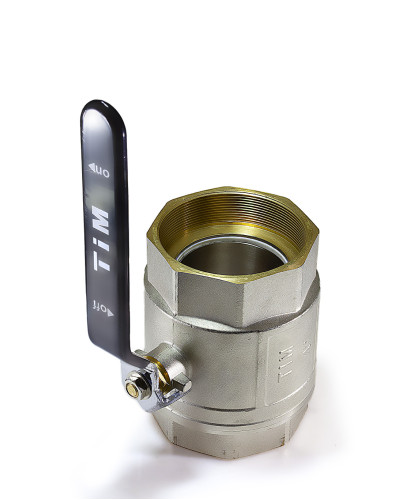 Кран шаровой стандарт (длиный рычаг) никелированная  21/2 г/г(1/4), TIM