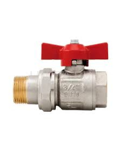 Шаровой кран латунный 1 1/2 ВР-НР со сгоном, ручка-рычаг, серия Ideal 098, Itap 0980112, 56837