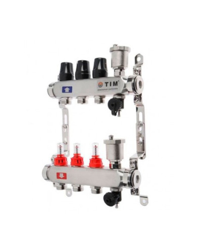 Кол-ая группа из НЕРЖ с расх. 1, без кранов 3вых (КВАДРАТ), TIM