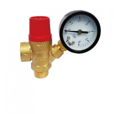 Мембранный предохранительный клапан с манометром  1/2" г/ш-3 бар(1/60)