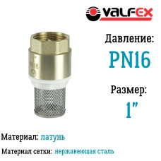 Обратный клапан с фильтром VALFEX 1" (80/10) К