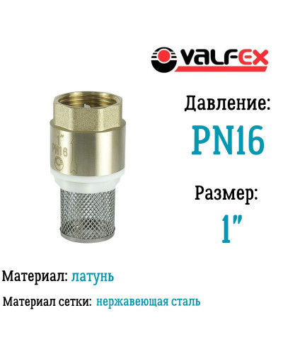 Обратный клапан с фильтром VALFEX 1 (80/10) К, Valfex