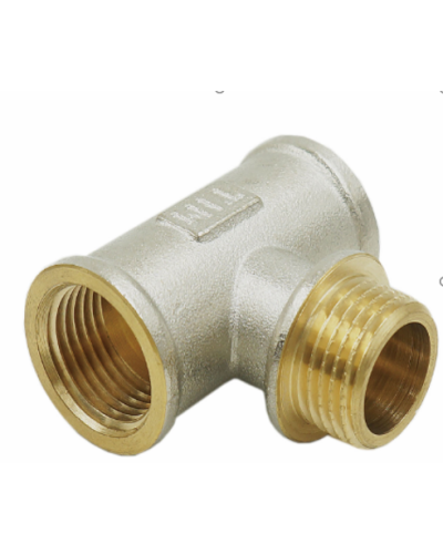 Тройник никелированная 1/2г*1/2ш*1/2г(10/80), TIM