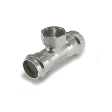 Пресс-тройник из нержавеющей стали с внутренней резьбой 54mm*1/2(1/8)