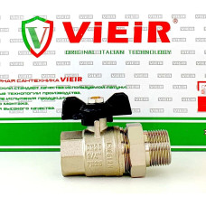 Кран шаровой с американкой 3/4"усилен.ЖЕЛТЫЙ"ViEiR"(80/10шт)