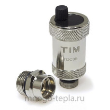 Авто-воздухоотводчик прямой с отсек.клапаном,хром 1/2"