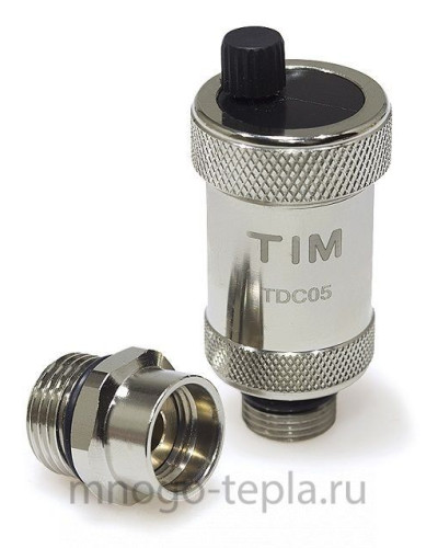 Авто-воздухоотводчик прямой с отсек.клапаном,хром 1/2, TIM