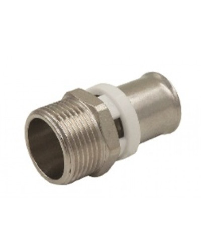 Пресс-фитинг с переходом на наружную резьбу никелированный 16*1/2(35/280), TIM