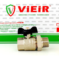 Кран шаровой с американкой 3/4" НИКЕЛЬ "ViEiR"(100/10шт)