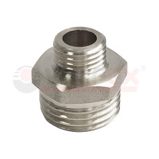 Ниппель НИКЕЛИРОВАННЫЙ переходной VALFEX НР 1/2" - НР 1/4" (400/10) К