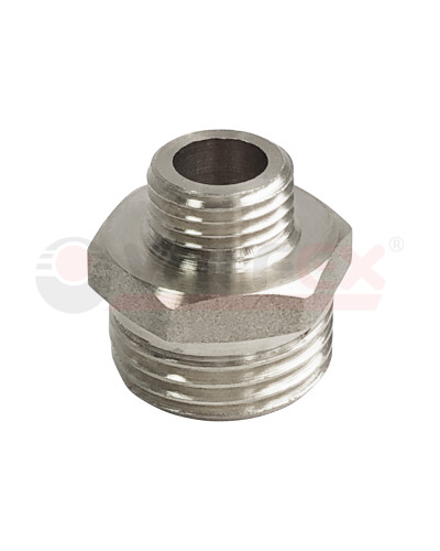 Ниппель НИКЕЛИРОВАННЫЙ переходной VALFEX НР 1/2 - НР 1/4 (400/10) К, Valfex