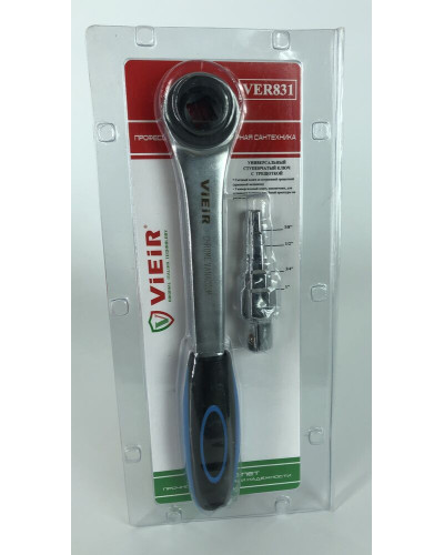 VER831 Универсальный ступенчатый ключ с трещоткой(20/1шт), VIEIR