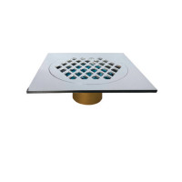 Трап прямой с сухим затвором150*150 мм ЛАТУНЬ  "VIEIR" (40шт)